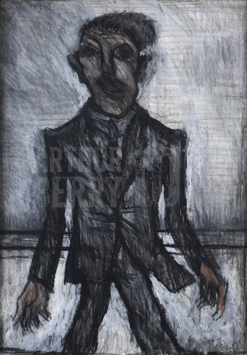 Man on A Windy Day Print by Arthur Berry Estate Print from Barewall Art ...