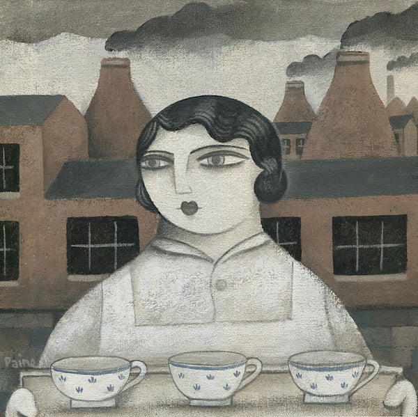 Clay Dust - Grey Sky Over The Potteries original art  by Paine Proffitt