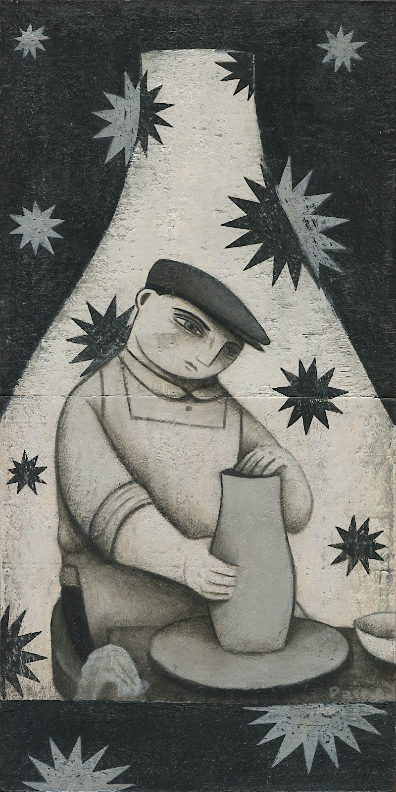 Clay Dust - Potteries Night Shift  original art  by Paine Proffitt