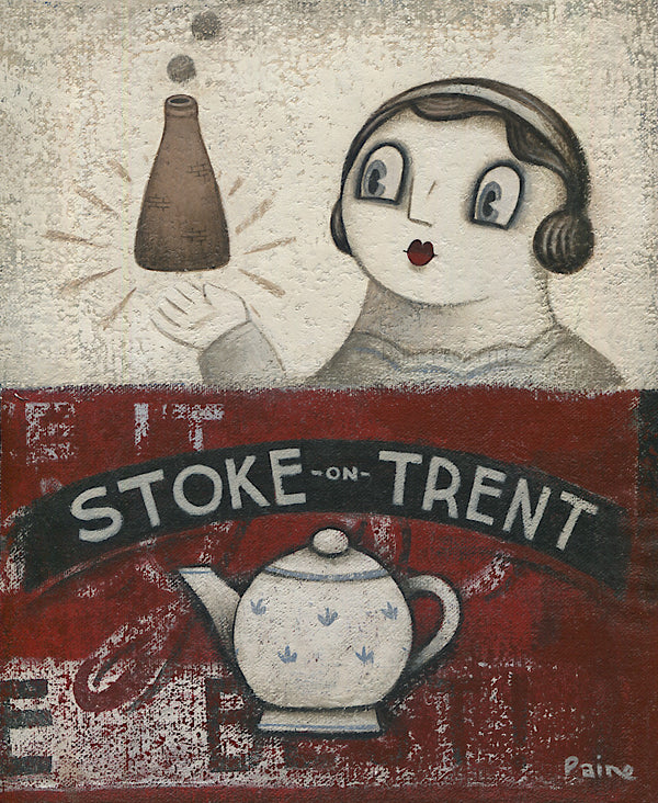Clay Dust - Teapot Poster  original art  by Paine Proffitt