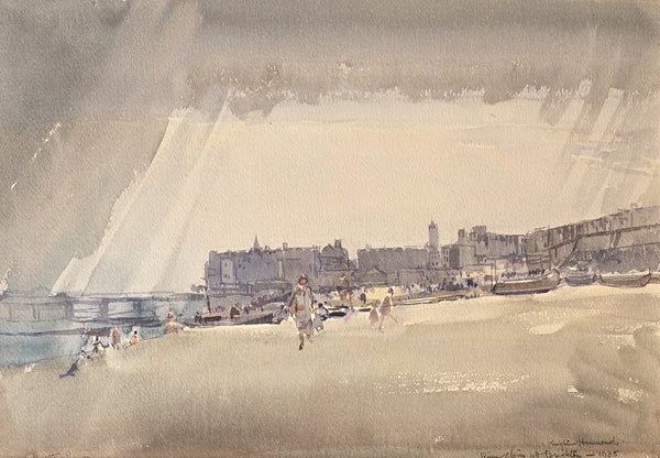 AHKH1 Rain Storm at Brighton 1935 watercolour by Arthur Henry Knighton-Hammond