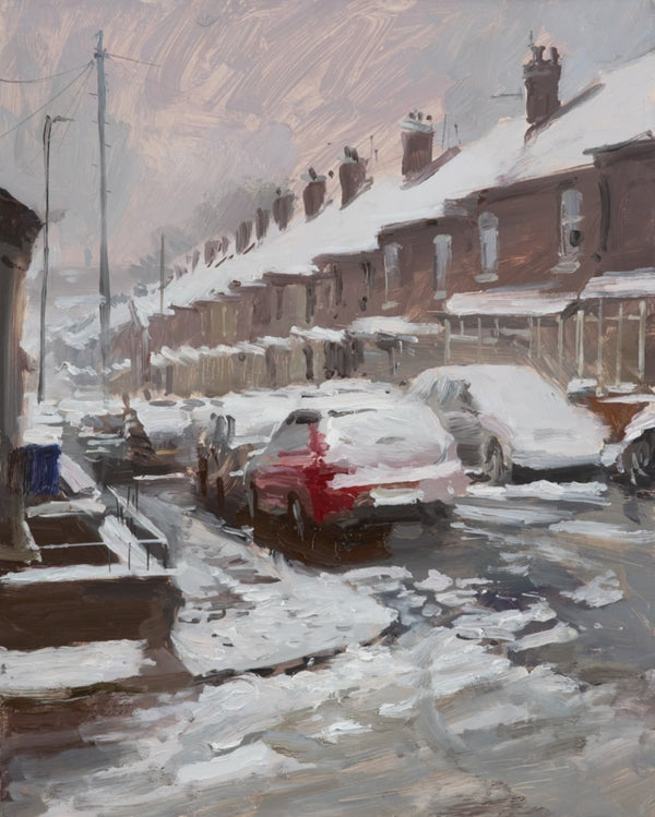 RP02503 Snow Covered Terraces (King William Street) 2024  by Rob Pointon