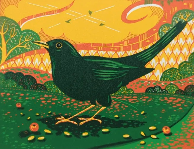 Spoils of War Lino Print 2025 by Louise Edwards