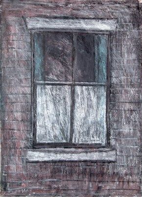 SOP004 The Window (1970) Original Mixed Media Painting by Arthur Berry
