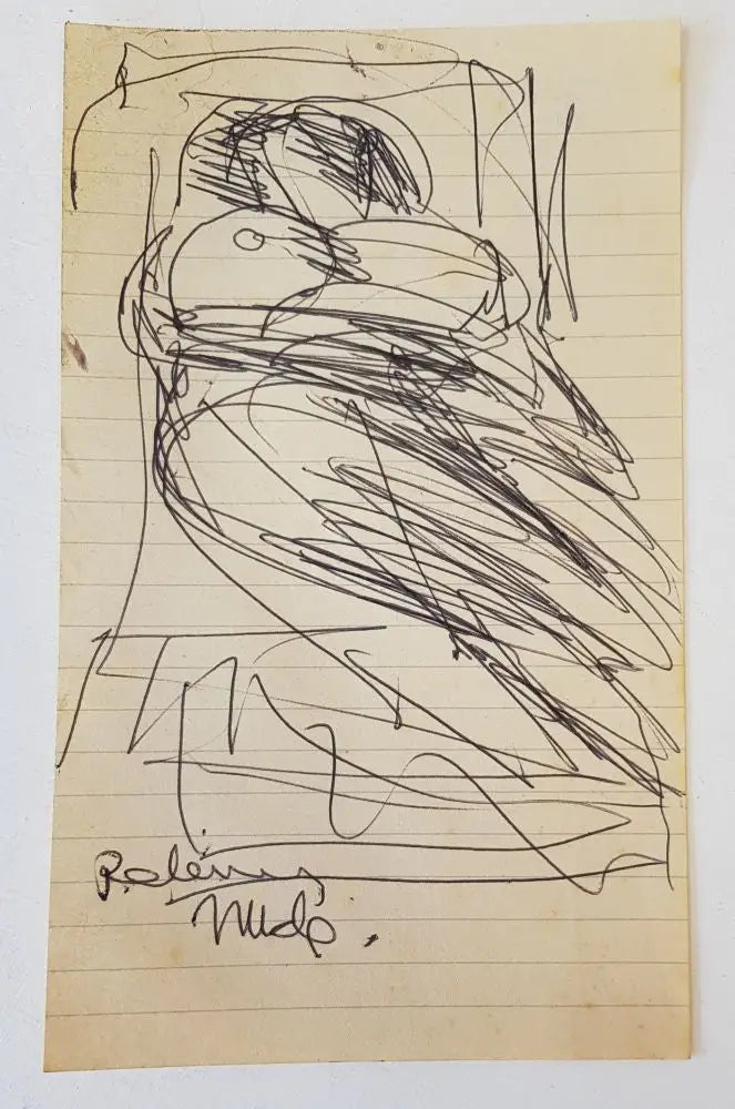 ABD006 Female Figure Study, Reclining Nude Drawing found in the Studio Archive C1980s by Arthur Berry Original Art from Barewall Art Gallery