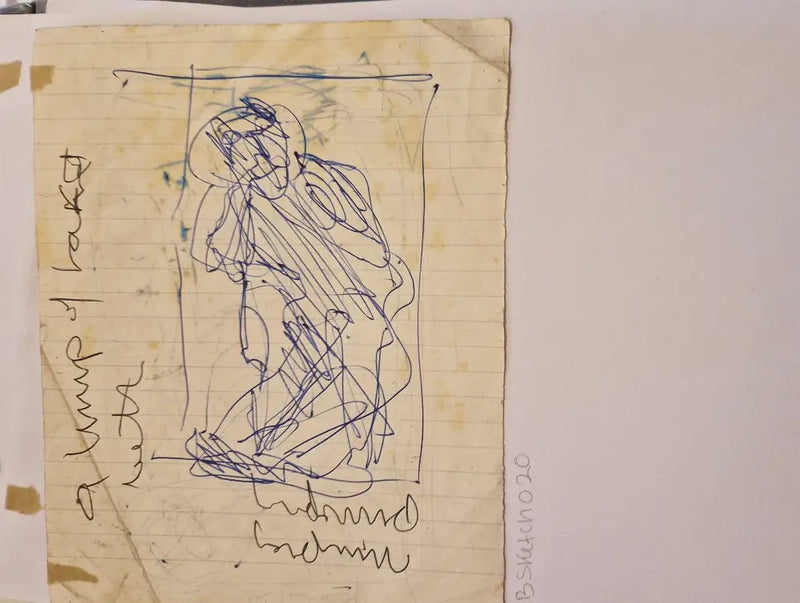 ABD020 Nimpy Pimby drawing c1980s found Arthur Berry Archive Original Art from Barewall Art Gallery