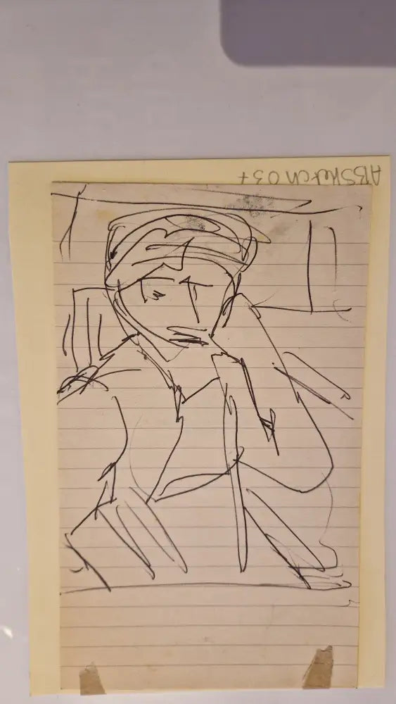 ABD037 Seated Figure Study c1980s found Arthur Berry Archive Original Art from Barewall Art Gallery