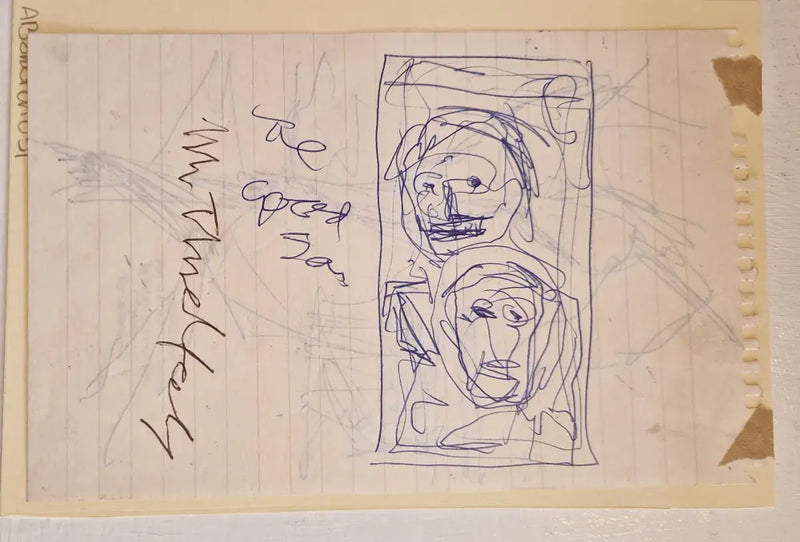 ABD051 The Good Son drawing c1980s found Arthur Berry Archive Original Art from Barewall Art Gallery