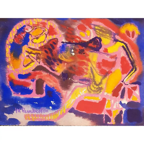 Abstract figures c1980s by Muriel Pemberton Original Art from Barewall Art Gallery