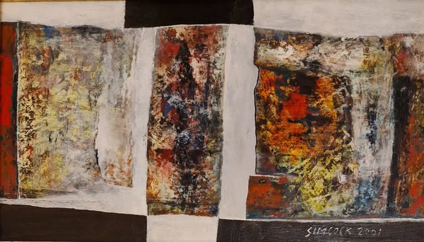 Abstract Landscape 2001 Oil Painting by Jack Simcock Original Art from Barewall Art Gallery