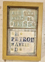 All you Need is Less Petrol Head 2023 by Philip Hardaker Ceramics from Barewall Art Gallery