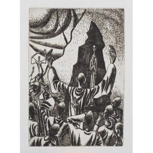 An etching of Christ's Resurrection 1943 by Norman Cope Original Art from Barewall Art Gallery