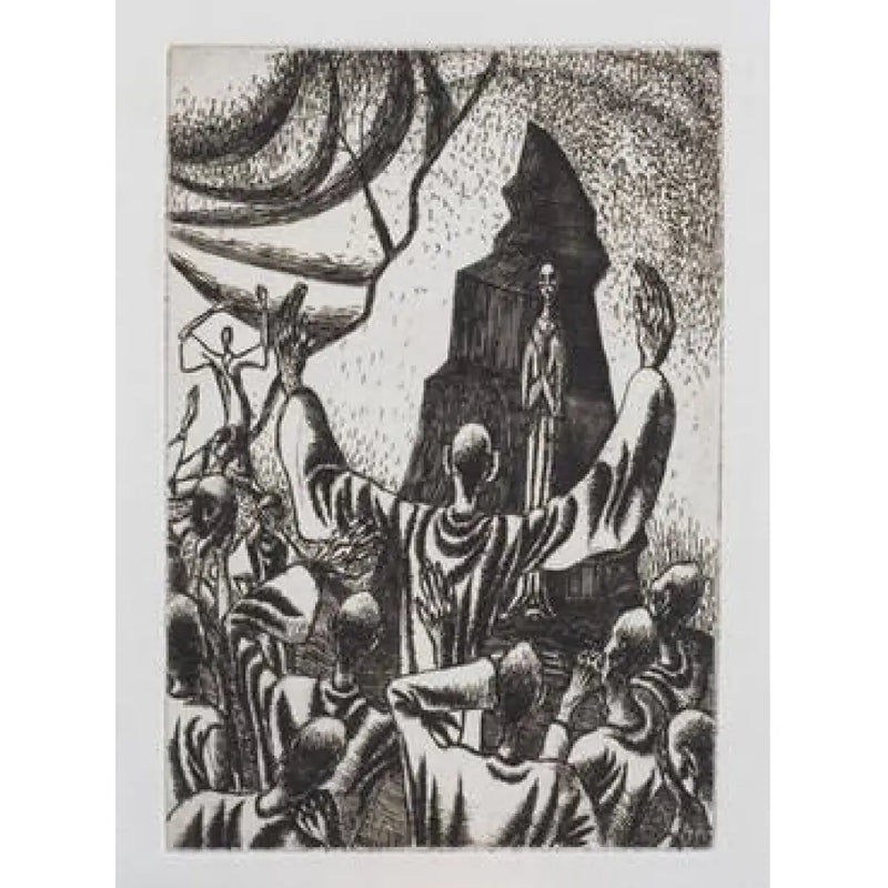 An etching of Christ's Resurrection 1943 by Norman Cope Original Art from Barewall Art Gallery