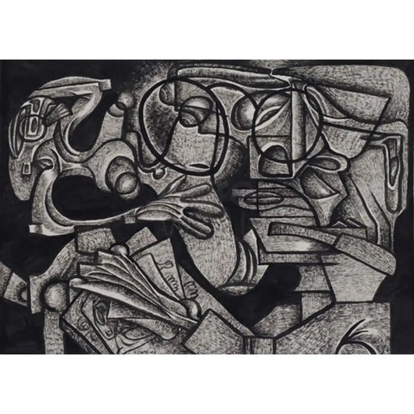 Artist and Model and Desire (abstract) 1943 by Norman Cope Original Art from Barewall Art Gallery