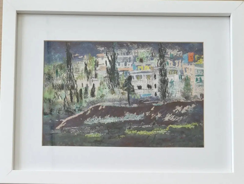 Athens Greece by Night by Muriel Pemberton Original Art from Barewall Art Gallery