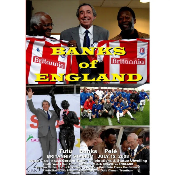 Banks of England - Pele, Gordon Banks and Desmond Tutu visit to Stoke on Trent 2018 Historical Film DVD DVD from Barewall Art Gallery