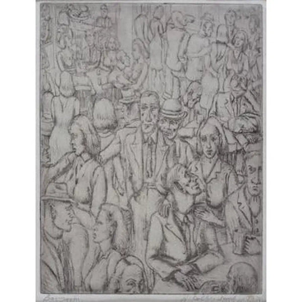 Bar Room 1943 by Norman Cope Original Art from Barewall Art Gallery