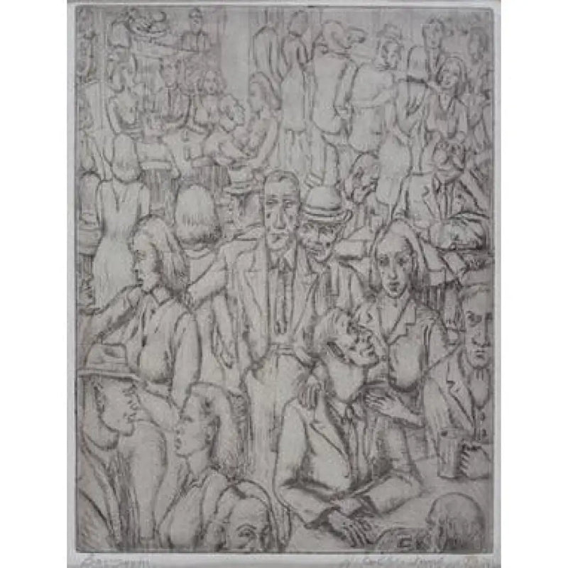 Bar Room 1943 by Norman Cope Original Art from Barewall Art Gallery