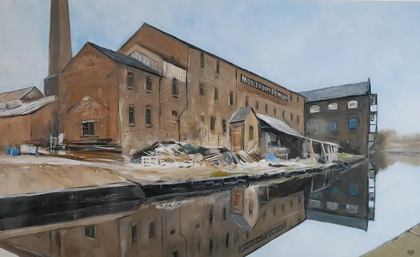 BD2476 Potteries Reflections III A3 signed ltd edition print by David Brammeld Print from Barewall Art Gallery