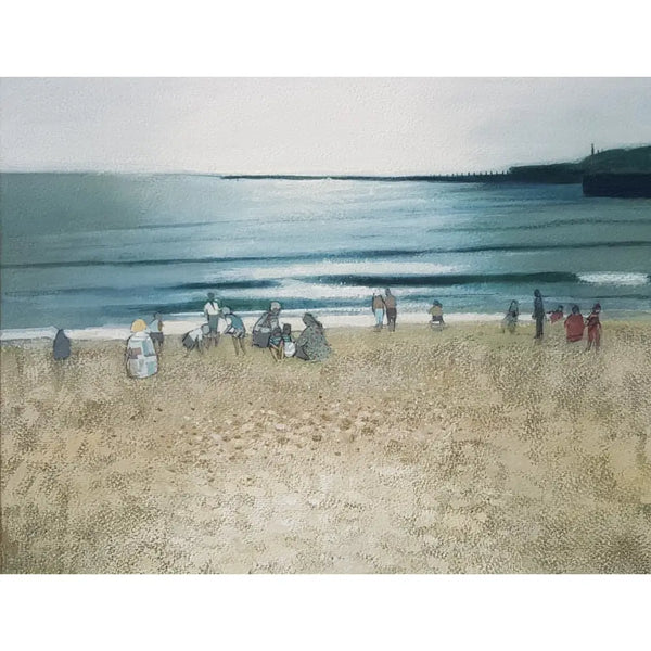 Beach Scene, Littlehampton 1993 by Arthur Hackney Original Art from Barewall Art Gallery