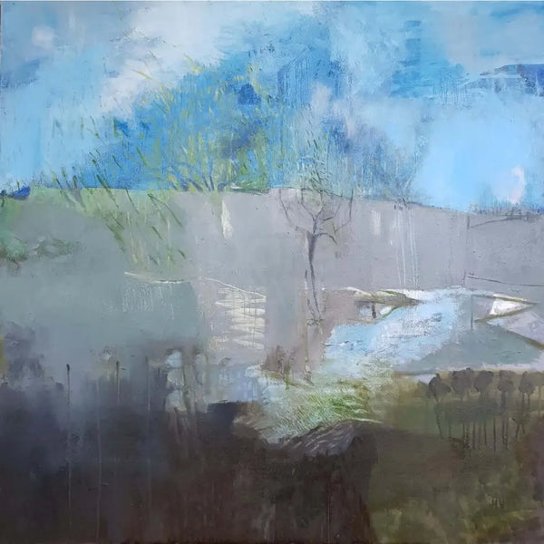 Birch Trees with Sky by Claire Vardy-White Original Art from Barewall Art Gallery