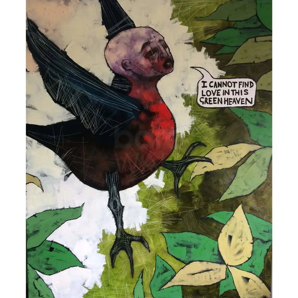 Bird is Lonely Oil by Russell Gregory Original Art from Barewall Art Gallery