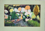 Blossom Time at Arley on the River Severn c1940s by C W Brown Original Art from Barewall Art Gallery