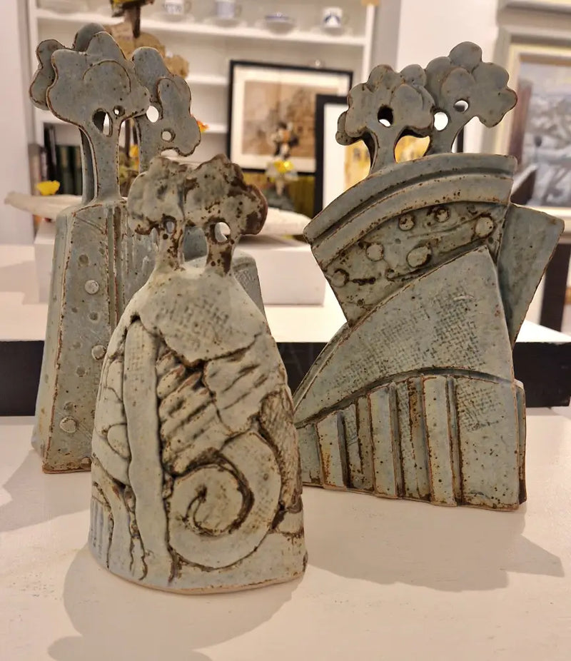 Blue Tree Form Ceramic Sculptures 2024 by Andrew Matheson RBSA Ceramics from Barewall Art Gallery