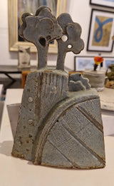 Blue Tree Form Ceramic Sculptures 2024 by Andrew Matheson RBSA Tall Trees and Bush 22cm x 15cm x 7cm Ceramics from Barewall Art Gallery