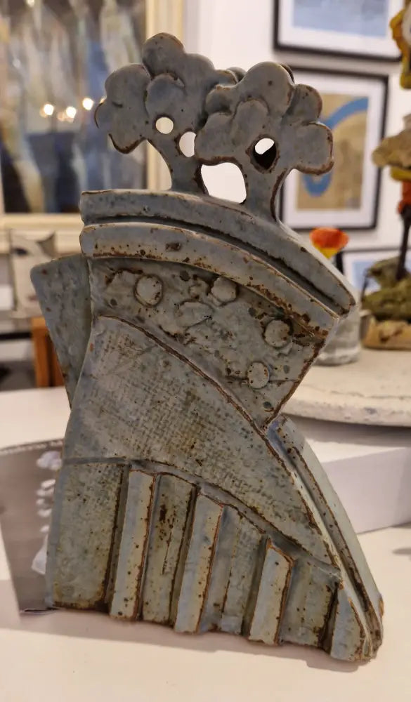 Blue Tree Form Ceramic Sculptures 2024 by Andrew Matheson RBSA Trees and Curves 21.5cm x 14cm x 4cm Ceramics from Barewall Art Gallery