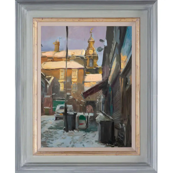 Brickhouse Street Day Break with Snow 2023 by Rob Pointon Original Art from Barewall Art Gallery