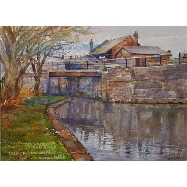 Bridge across the Trent and Mersey Canal by Geoffrey Wynne RI Original Art from Barewall Art Gallery