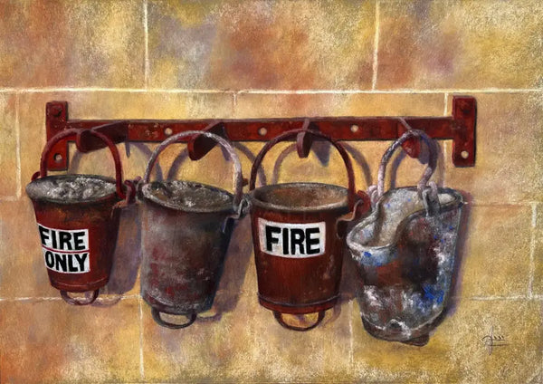 Buckets of Chatterly Whitfield 2023 by Anne Courtine Original Art from Barewall Art Gallery