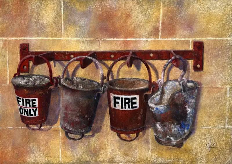 Buckets of Chatterly Whitfield 2023 by Anne Courtine Original Art from Barewall Art Gallery