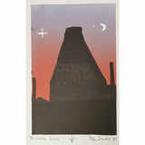 Burslem Black Linocut 2021 by Peter Davies Night Linocut from Barewall Art Gallery