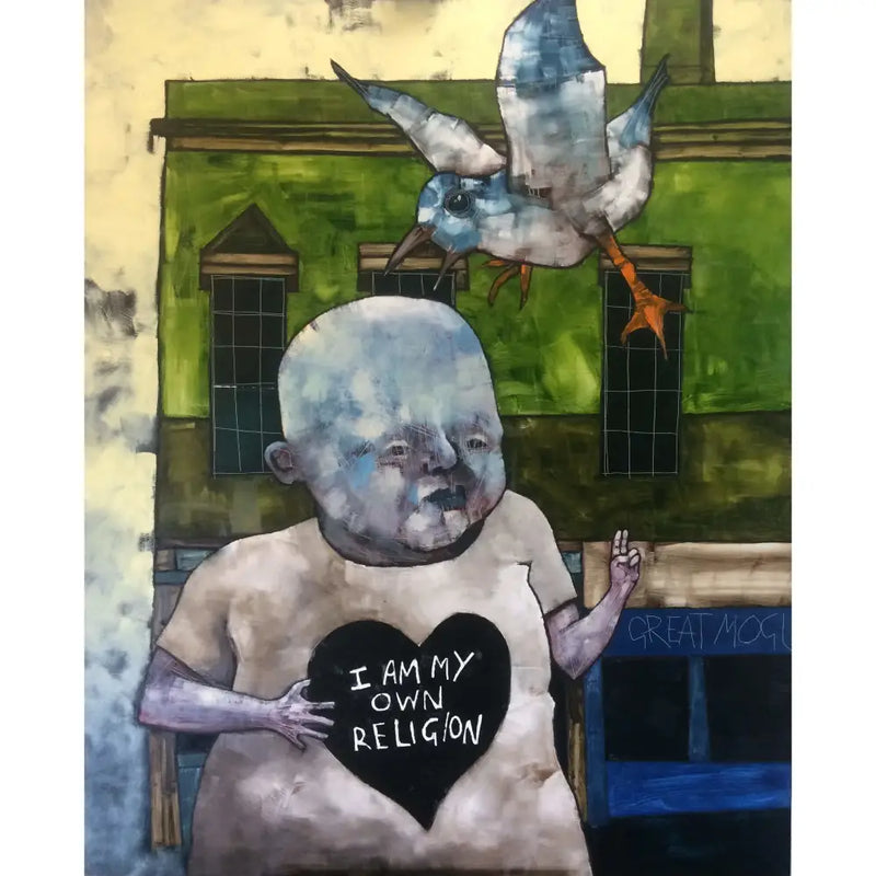 Burslem Messiah Oil by Russell Gregory Original Art from Barewall Art Gallery