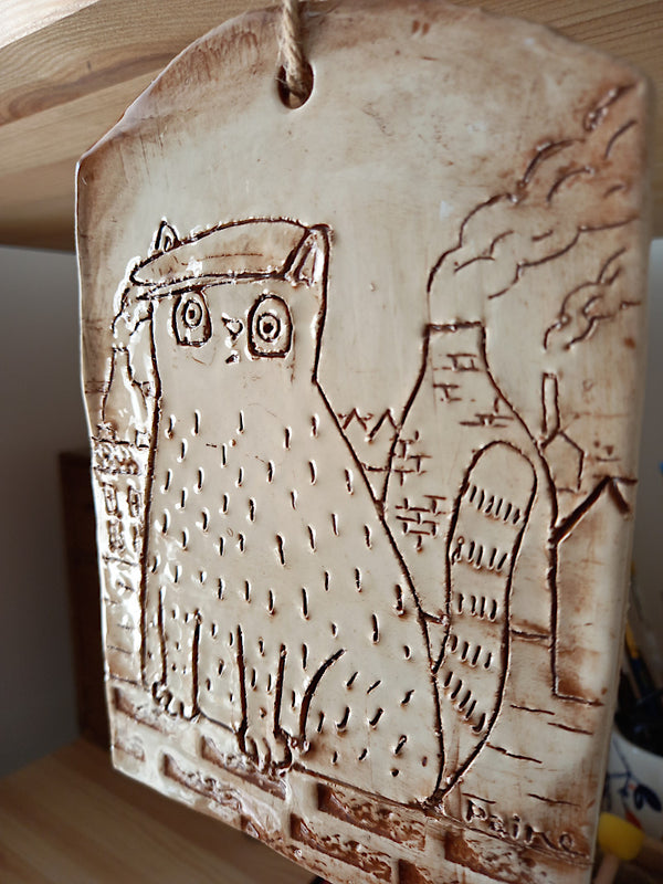 Clay Dust - Potteries Cat ceramic original art  by Paine Proffitt