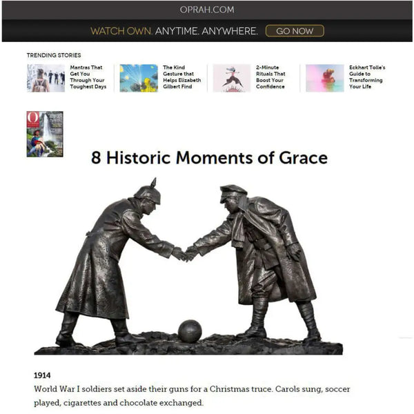 Christmas Truce Statue 2014 Maquette Sculpture by Andy Edwards Sculpture from Barewall Art Gallery