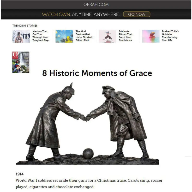 Christmas Truce Statue 2014 Maquette Sculpture by Andy Edwards Sculpture from Barewall Art Gallery