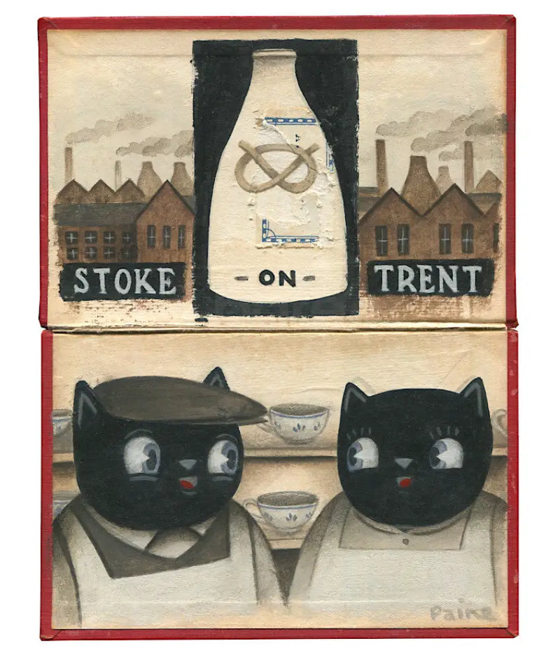 Clay Dust - Cat Potbank Romance original art by Paine Proffitt Original Art from Barewall Art Gallery