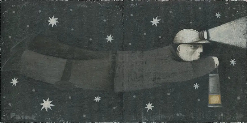 Clay Dust - Coal And Stars original art by Paine Proffitt Original Art from Barewall Art Gallery