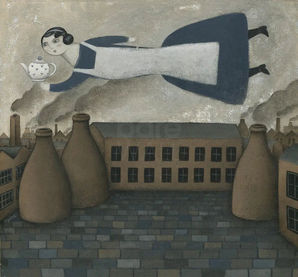 Clay Dust - Potbank Girl original art by Paine Proffitt Original Art from Barewall Art Gallery