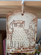 Clay Dust - Potteries Cat ceramic original art by Paine Proffitt Original Art from Barewall Art Gallery