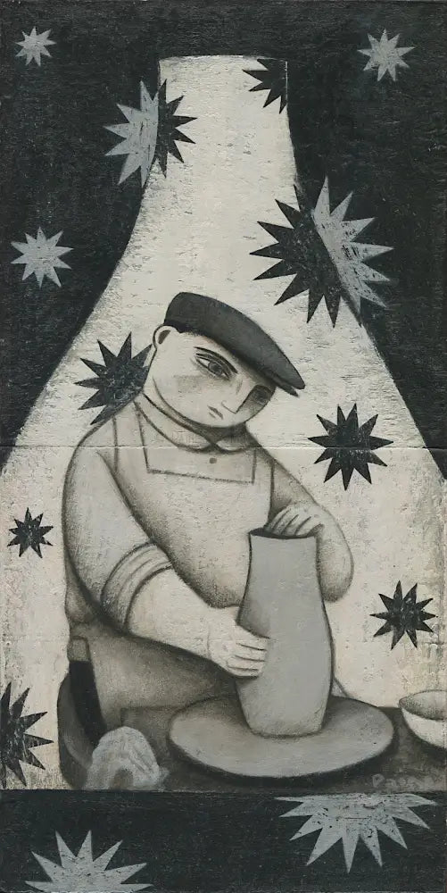 Clay Dust - Potteries Night Shift original art by Paine Proffitt Original Art from Barewall Art Gallery