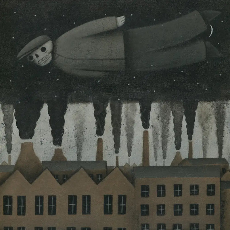 Clay Dust - Smokestacks original art by Paine Proffitt Original Art from Barewall Art Gallery