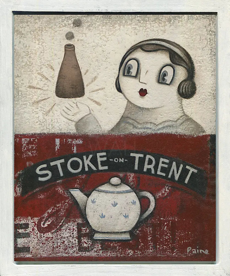 Clay Dust - Teapot Poster original art by Paine Proffitt Original Art from Barewall Art Gallery