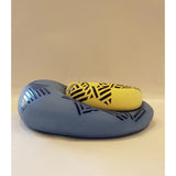 Cobalt Blue Blob with Sun Yellow Dish 2019 by Jessie Roberts Ceramics from Barewall Art Gallery