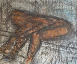 Crouching Nude 1962 by Arthur Berry Original Art from Barewall Art Gallery