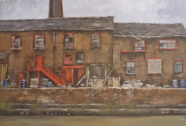 DB08 Prices on Canal - Longport Stoke-on-Trent 2010 by David Brammeld Original Art from Barewall Art Gallery