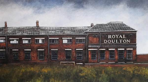 DB24320 End of an Era - Derelict Royal Doulton Factory A3 signed ltd edition print by David Brammeld Print from Barewall Art Gallery
